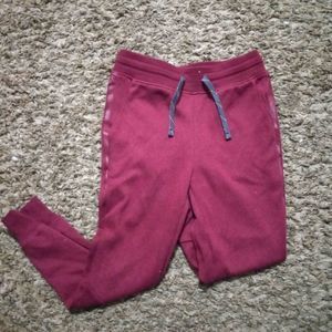 Athletic Works Boys maroon drawstring cuffed jogger sweatpants small 6/7